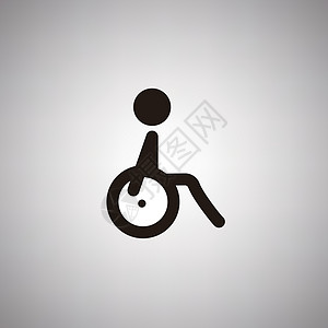 轮椅和人 只有轮椅的停车位和洗手间图片