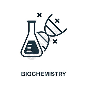 生物化学图标 医疗保健系列中的简单元素 用于网页设计 模板 信息图表等的创意生物化学图标图片