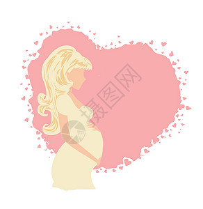 孕妇 婴儿淋浴卡母亲母性怀孕购物者女性父母粉色化身插图妈妈图片