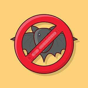 蝙蝠棒抗生素注意力插图感染流感危险警告医疗传染性呼吸图片