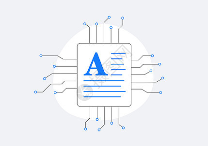 AI 生成内容营销概念薄轮廓矢量图标 人工智能驱动的内容生产 人工智能和机器学习帮助构建相关文本 - 营销自动化图片