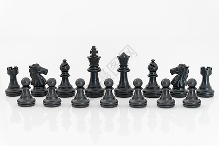 白色背景的黑象棋图片
