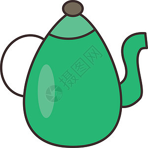 水壶厨房菜单食物茶壶杯子插图咖啡液体标签早餐背景图片