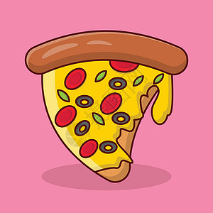 披萨比萨午餐餐厅插图菜单香肠白色盒子黑色食物垃圾背景图片