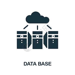 数据库平面图标 来自网络集合的彩色元素符号 用于网页设计 信息图表等的平面数据库图标标志图片