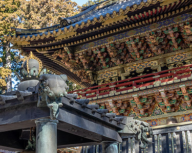 日本Nikko的托绍古神社日光历史世界遗产佛教徒宗教石头神社遗产旅行神道图片