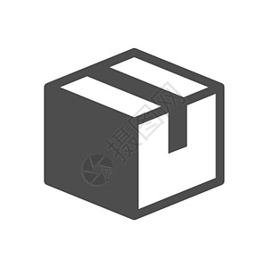 框框矢量图标 在白色背景上隔离 容器盒密封 装有用于网络 移动应用程序和用户设计的磁带图标送货货运速度时间纸盒邮政玻璃界面环境盒图片