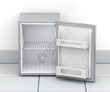 空小型小冰箱器具冷却器架子厨房背景图片