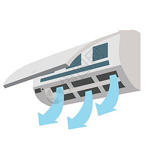 冷氣冷气阵箭头空调机湿度通风空气交流电插图温度净化器微风技术状况设计图片