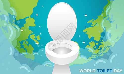 世界厕所日商业日历地面马桶聚光灯洗手间预防地平线管道海报图片