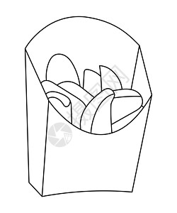 快速食品马铃薯网草图插图图片