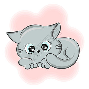 可爱的小猫躺在球里 摆着不同的姿势 贴纸 印在纺织品上 印在 T 恤或包装上图片
