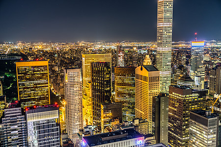 432 Park大道和曼哈顿夜景摩天大楼建筑景观街景办公室城市景色夜空商业工作图片