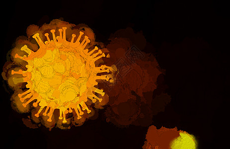 数字说明科罗纳病毒Covid-19大流行性橙图片
