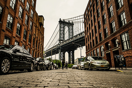 曼哈顿桥美国布鲁克林建筑群洋楼建筑景观建筑学机构铁路城市交通外国图片