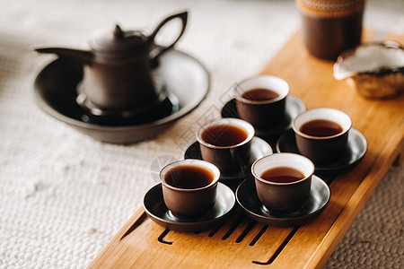 准备和一家大公司举行茶茶仪式浓茶开水传统文化杯子茶杯陶瓷植物茶壶太阳神图片