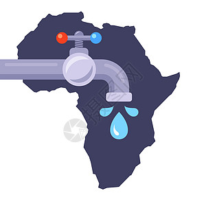 非洲难民非洲大陆缺乏清洁的饮用水 而且缺少清洁的饮用水气候卡通片口渴水滴插图天气地面海洋土壤解决方案设计图片