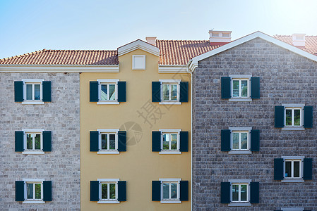 在欧洲出现了一座新的住宅建筑 墙壁不同的成料材料不同;欧洲的图片