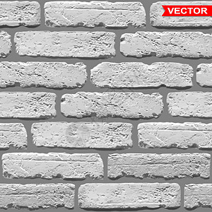 现实的灰砖壁纹理背景长方形房子白色灰色材料石头石墙建筑学岩石装饰图片