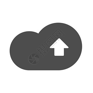 云上传剪影矢量图标隔离在白色背景上 用于 web 移动应用程序 ui 设计和印刷印刷术的云上传图标图片