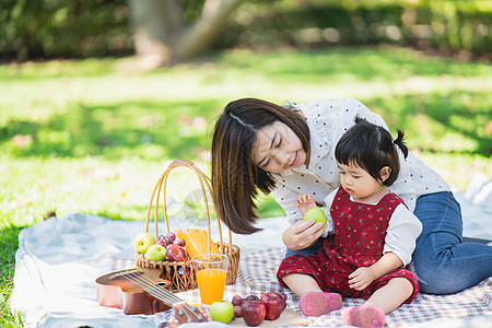 父母和孩子在夏季公园户外吃午餐愉快 在夏日公园享受午餐 (请访问InfoFinland上的官方网站)图片