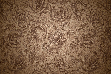 美术天然软木纹理与手绘玫瑰花覆盖 肖像照片花卉纹理背景数字工作室背景 最适合可爱的家庭照片 大气的新生儿设计图片