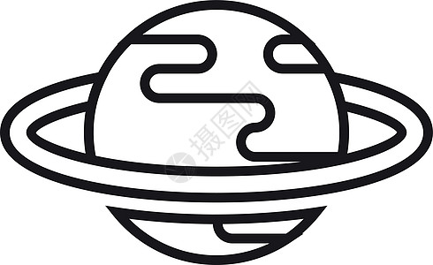 带环的行星 宇宙空间符号 土星图标图片