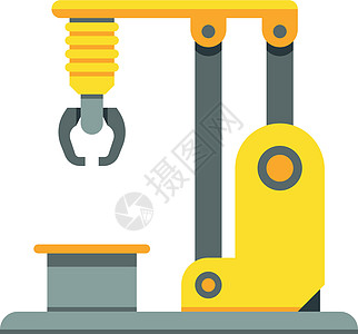 黄机机械臂 工业技术装置图标图片