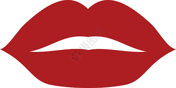 红吻标记 亮唇膏的女子嘴唇图片