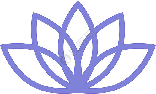 Lotus 图标 线性风格的花瓣 最小化标识图片