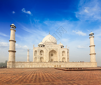 印度阿格拉州Taj Mahal遗产天空旅行石头游客拱形旅游细节历史历史性图片