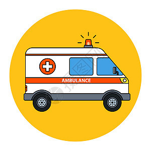 救护车用闪电器接通了电话情况医院保健药品交通事故警笛运输汽车车辆图片