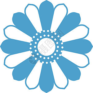 蓝花图标 野花徽标 春天自然符号图片