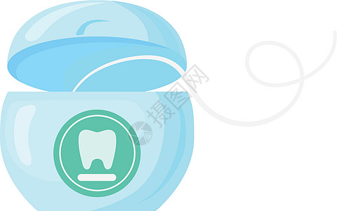 集装箱的牙科牙牙牙线 开放塑料卡通片案件图片