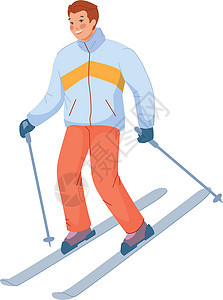 玩滑雪 冬季体育活动 快乐的性格图片