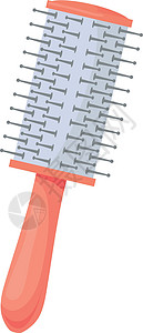 圆梳笔图标 卡通头发卷量工具图片