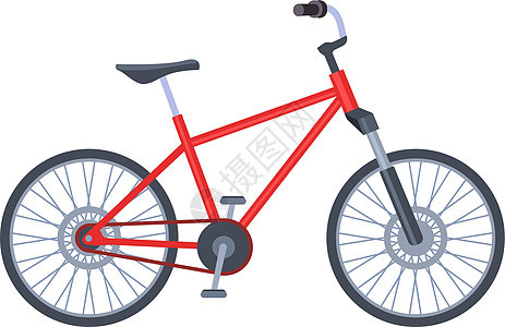 红色城市自行车 生态汽车车图片