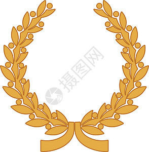 荣誉徽章框架 金色Laurel花圈徽章图片