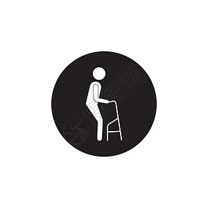 禁用图标图标卫生保健女性拐杖人士药品医学助行器文字象形图片