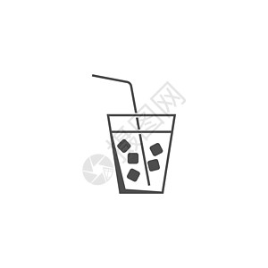 暑期饮料图标标志徽标设计插图模板啤酒稻草杯子标签液体酒吧咖啡水果餐厅玻璃图片