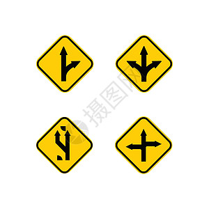 叉路标志标签地平线线条商业指导路标插图导航黑色困境图片