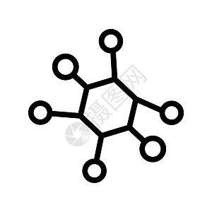 一个简单的网络图标 连接在互联网上 矢量背景图片