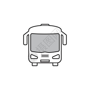 公共汽车图标旅行正方形插图车辆游客服务城市按钮乘客商业图片