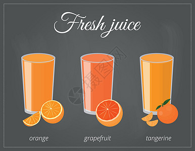 卡通橙 葡萄汁和橘子汁图片