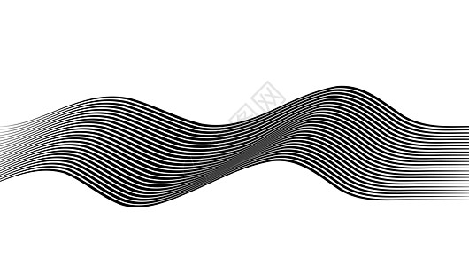 摘要 毛蒂线波艺术背景模板失真波浪状黑色曲线活力海浪波纹光学白色流动图片