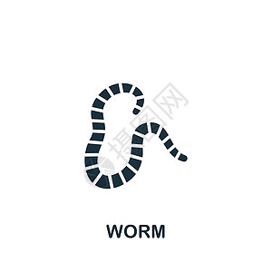 Worm 图标 用于模板 网络设计和信息图的单色简单渔业图标毛虫标识蚂蚁漏洞蝴蝶昆虫害虫蟑螂蜘蛛蚊子图片