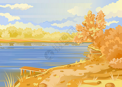 露天的秋天风景图片