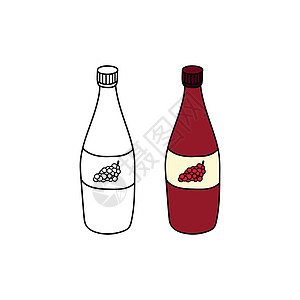 难喝的酒瓶子涂鸦标签液体啤酒绘画餐厅写意菜单饮料酒精图片