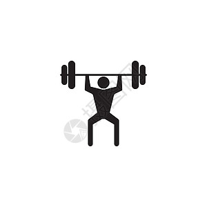 举起加权图标杠铃营养身体升降机重量食物网络运动员肌肉男性图片