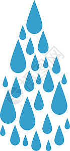 雨水矢量由收集水滴组成的水滴图示 矢量式插画